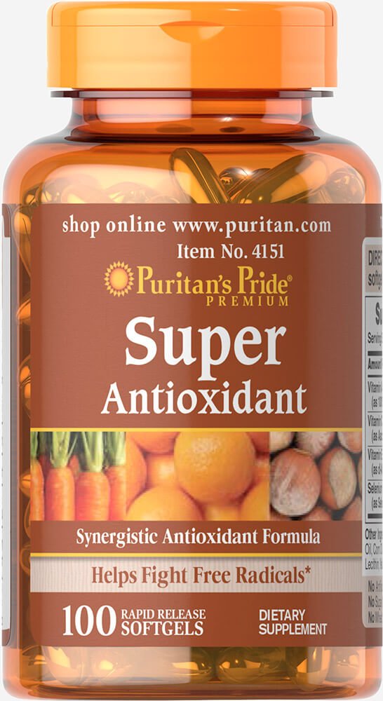 Suplemento En Cápsulas Blandas Superantioxidantes Puritan's Pride, 100 Unidades - Venta Internacional.