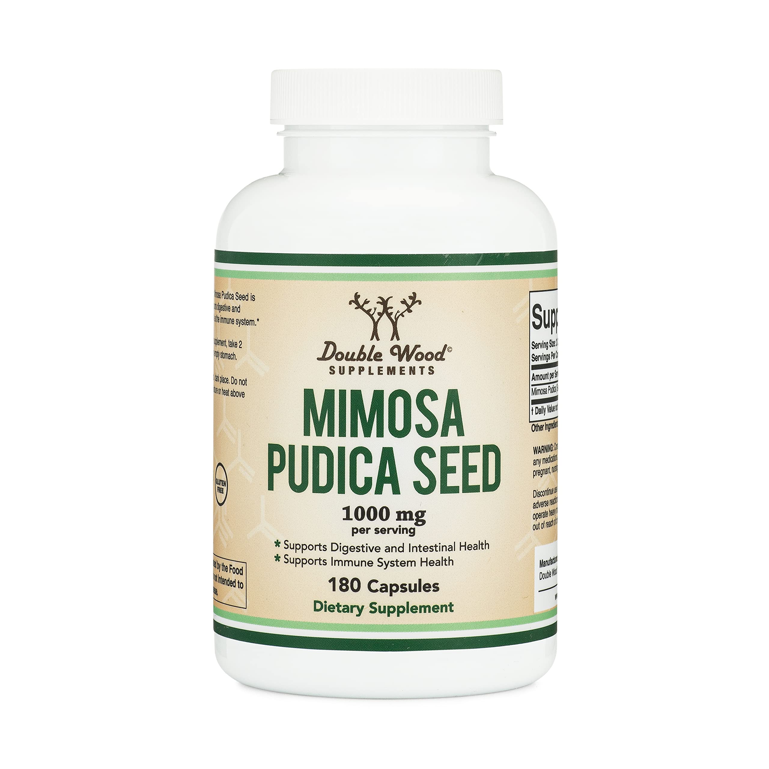 Foto 5 pulgar | Cápsulas De Semillas Double Wood Mimosa Pudica 1000 Mg 180 Unidades - Venta Internacional.