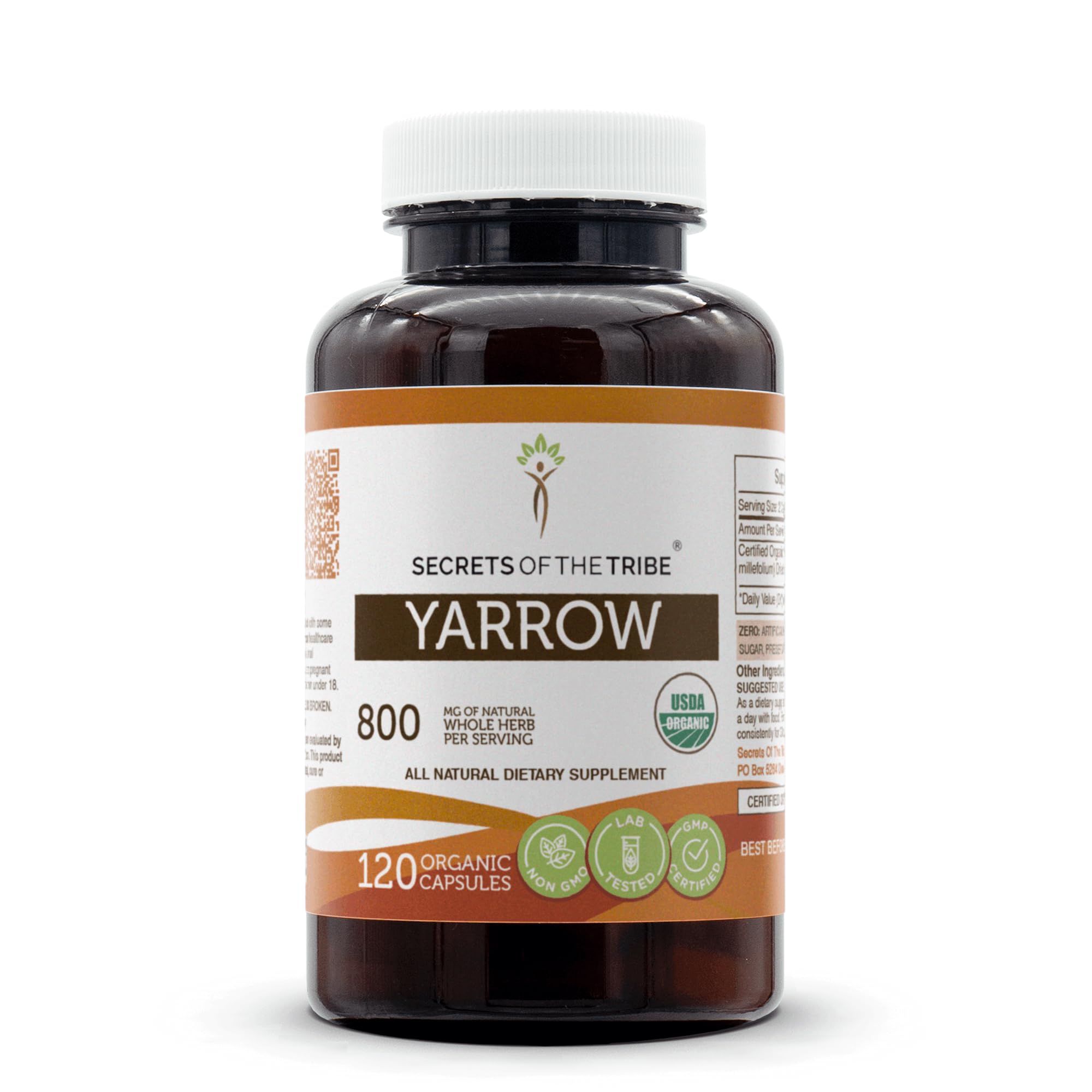 Suplemento Secrets Of The Tribe Yarrow 120 Cápsulas 800 Mg - Venta Internacional.