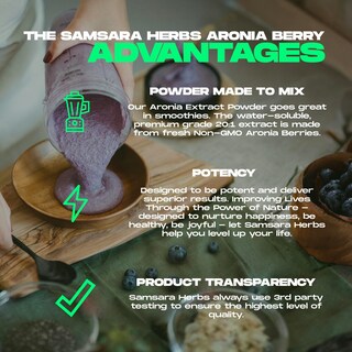 Foto 4 | Suplemento Samsara Herbs Extracto De Aronia Berry 20:1 En Polvo 227 G - Venta Internacional.