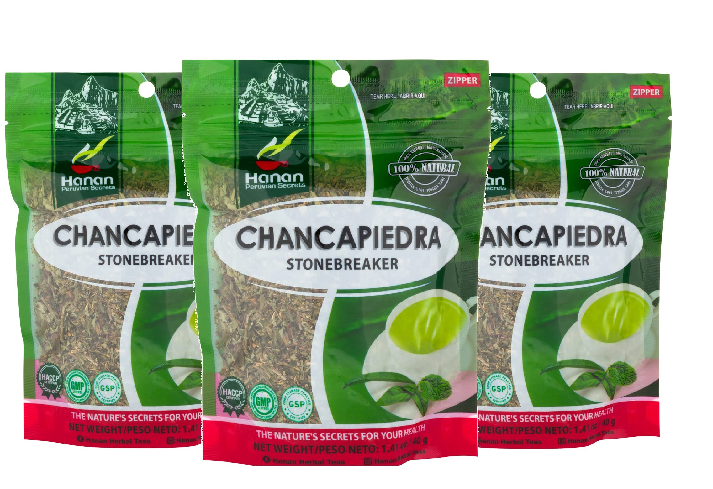 Foto 2 pulgar | Té De Hierbas Hanan Chanca Piedra, Hojas Sueltas, 120 G, 3 Bolsas - Venta Internacional.