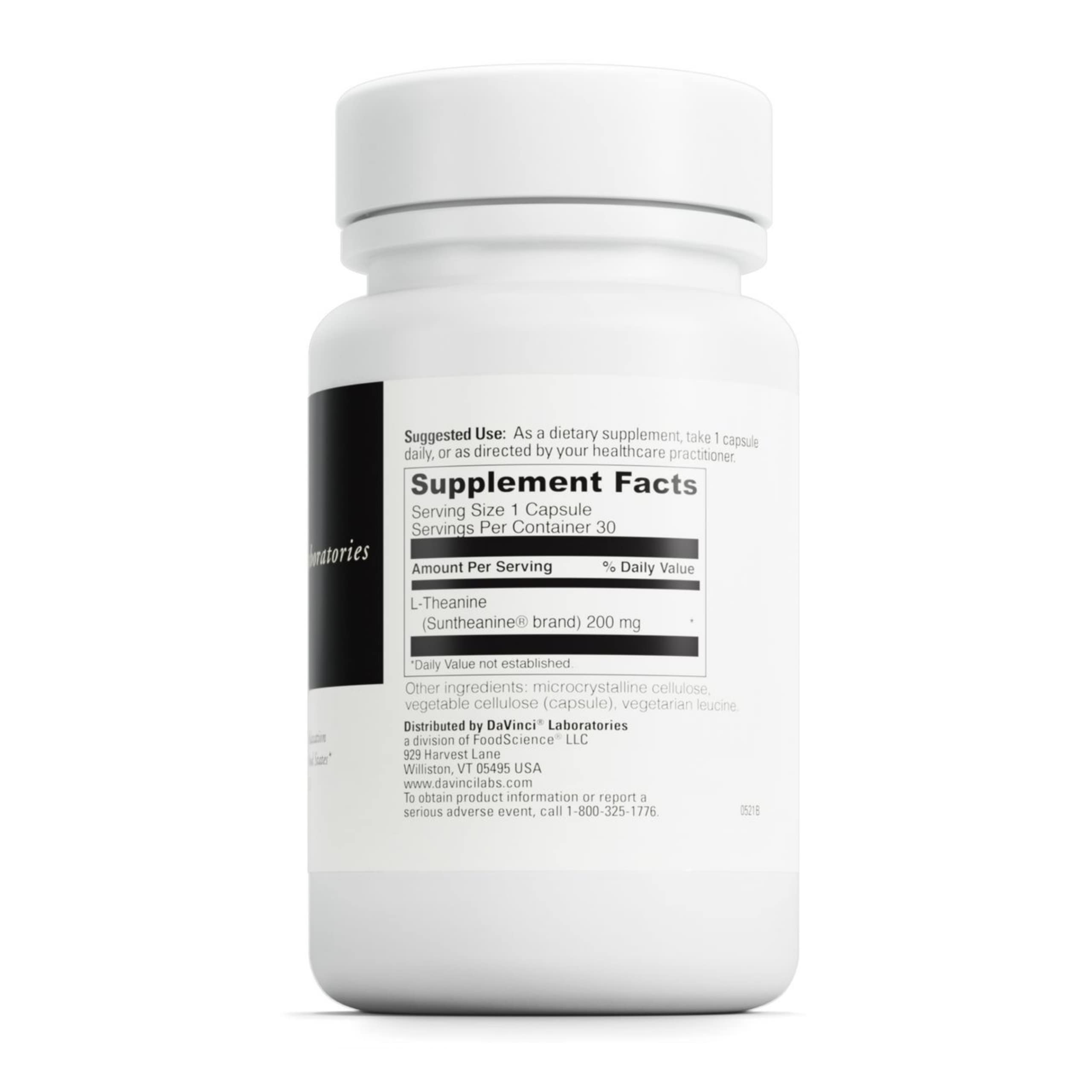 Foto 3 pulgar | Suplemento Davinci Labs L-teanina 200 Mg 30 Cápsulas Vegetarianas - Venta Internacional.