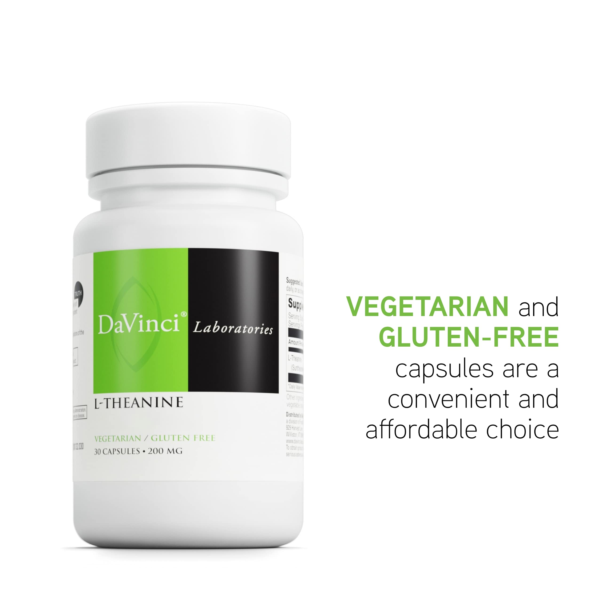 Foto 6 pulgar | Suplemento Davinci Labs L-teanina 200 Mg 30 Cápsulas Vegetarianas - Venta Internacional.