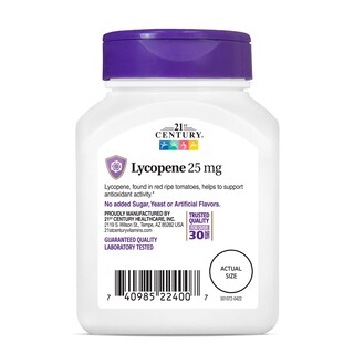 Foto 7 | Suplemento De Licopeno Del Siglo Xxi En Tabletas De 25 Mg, 60 Unidades - Venta Internacional.