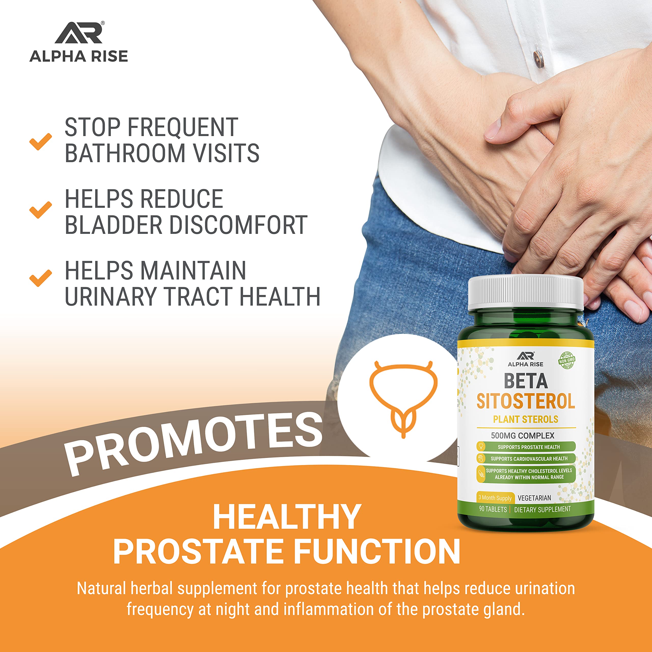 Foto 6 | Suplemento De Tabletas De Beta Sitosterol Alpha Rise De 500 Mg - Venta Internacional.