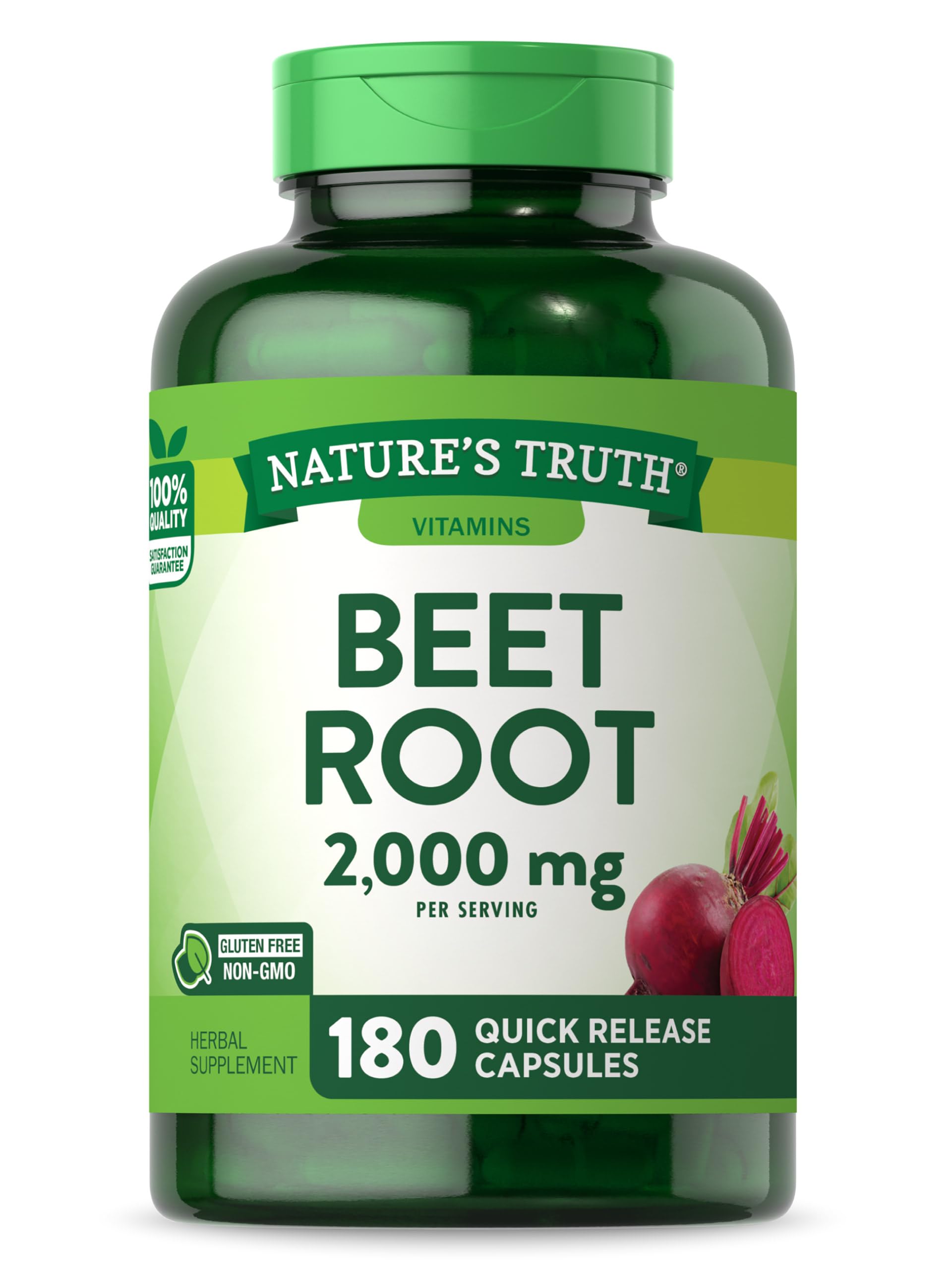 Foto 1 | Suplemento Nature's Truth, Cápsulas De Raíz De Remolacha, 2000 Mg, 180 Unidades - Venta Internacional.
