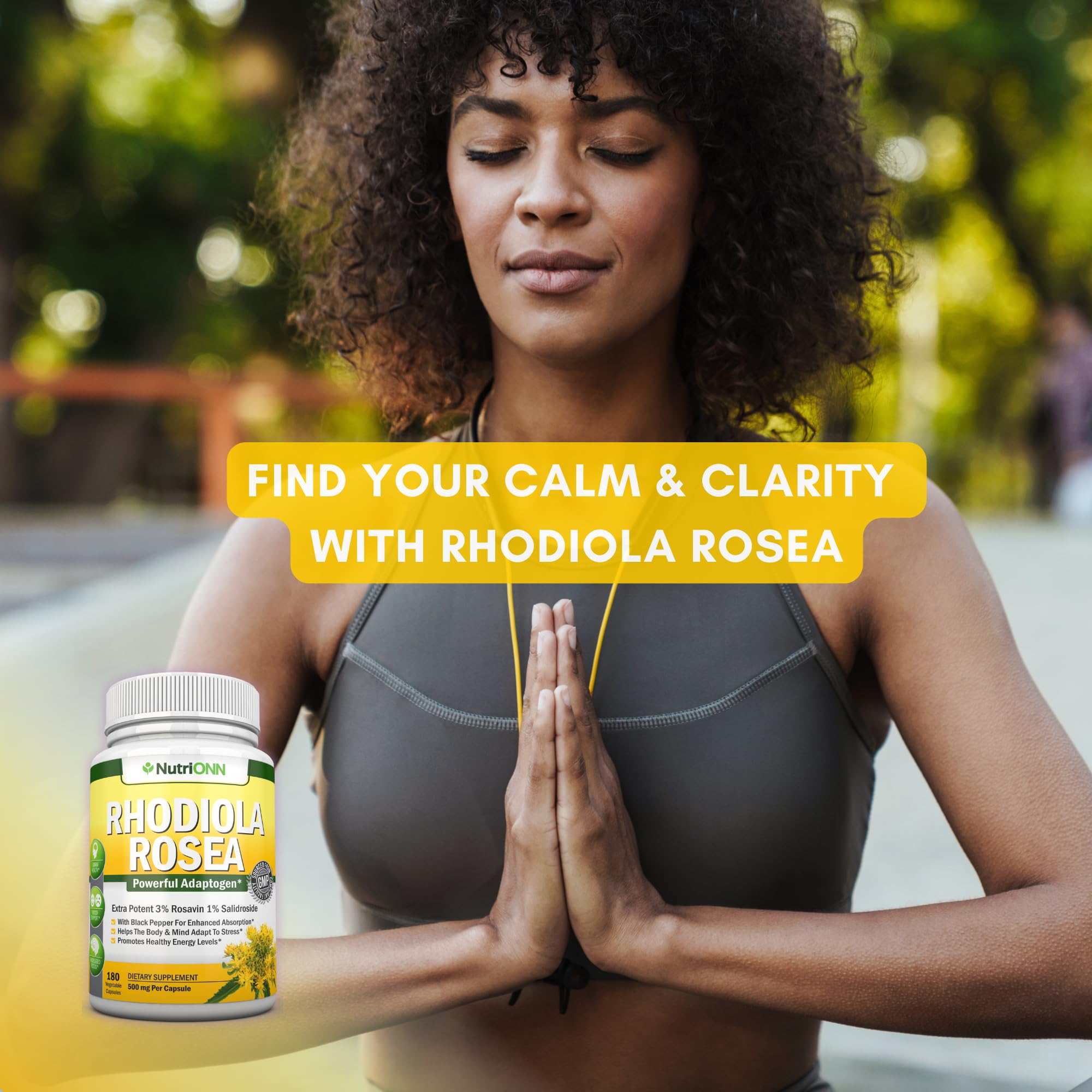 Foto 4 pulgar | Suplemento Nutrionn Rhodiola Rosea 500 Mg 180 Cápsulas Veganas - Venta Internacional.