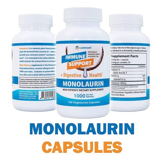 Foto 2 | Suplemento Lauricare Monolaurin 1000 Mg 100 Cápsulas - Venta Internacional.