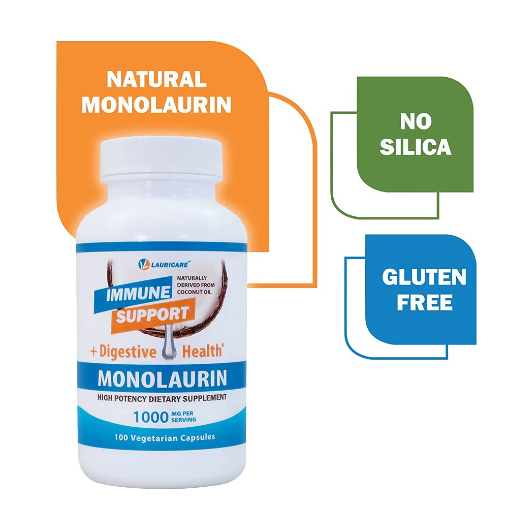 Foto 5 pulgar | Suplemento Lauricare Monolaurin 1000 Mg 100 Cápsulas - Venta Internacional.