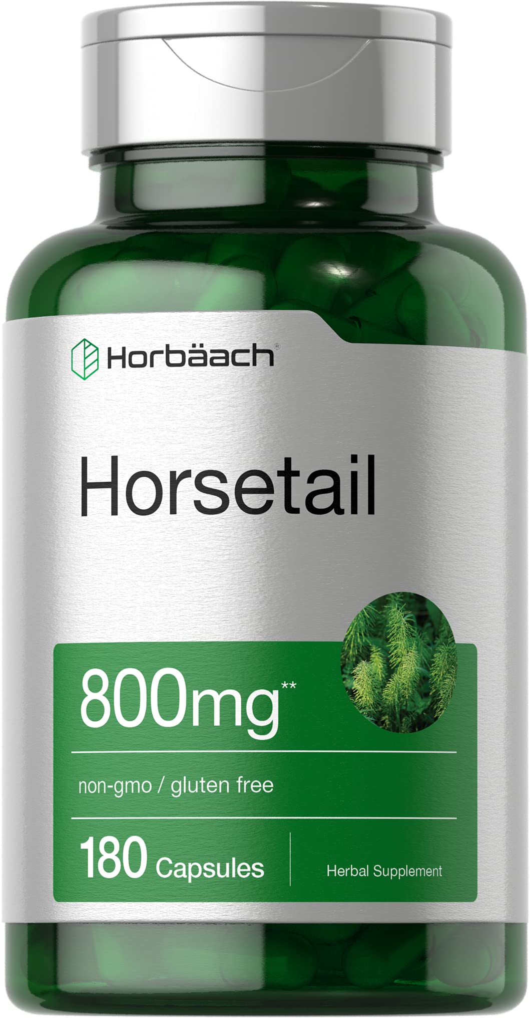 Foto 2 pulgar | Suplemento Horbäach Horbäach, Cápsulas De Hierba De Cola De Caballo, 800 Mg, 180 Unidades - Venta Internacional.