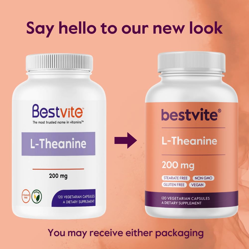 Foto 3 | Suplemento Bestvite L-teanina 200 Mg (120 Cápsulas) - Venta Internacional.