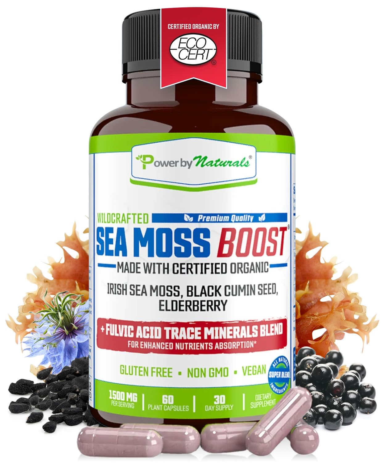 Foto 2 pulgar | Cápsulas Sea Moss Power De Naturals Sea Moss Advanced - Venta Internacional.