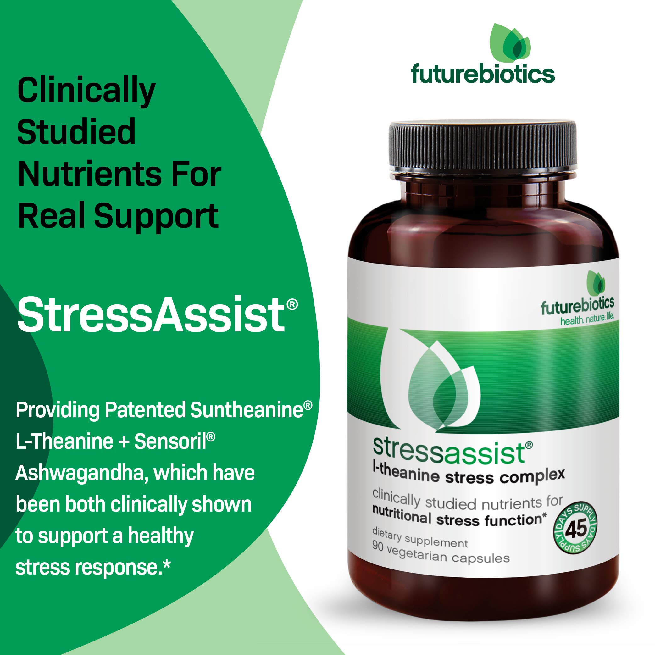 Foto 5 pulgar | Suplemento Futurebiotics Stressassist Con L-teanina Ashwagandha - Venta Internacional.