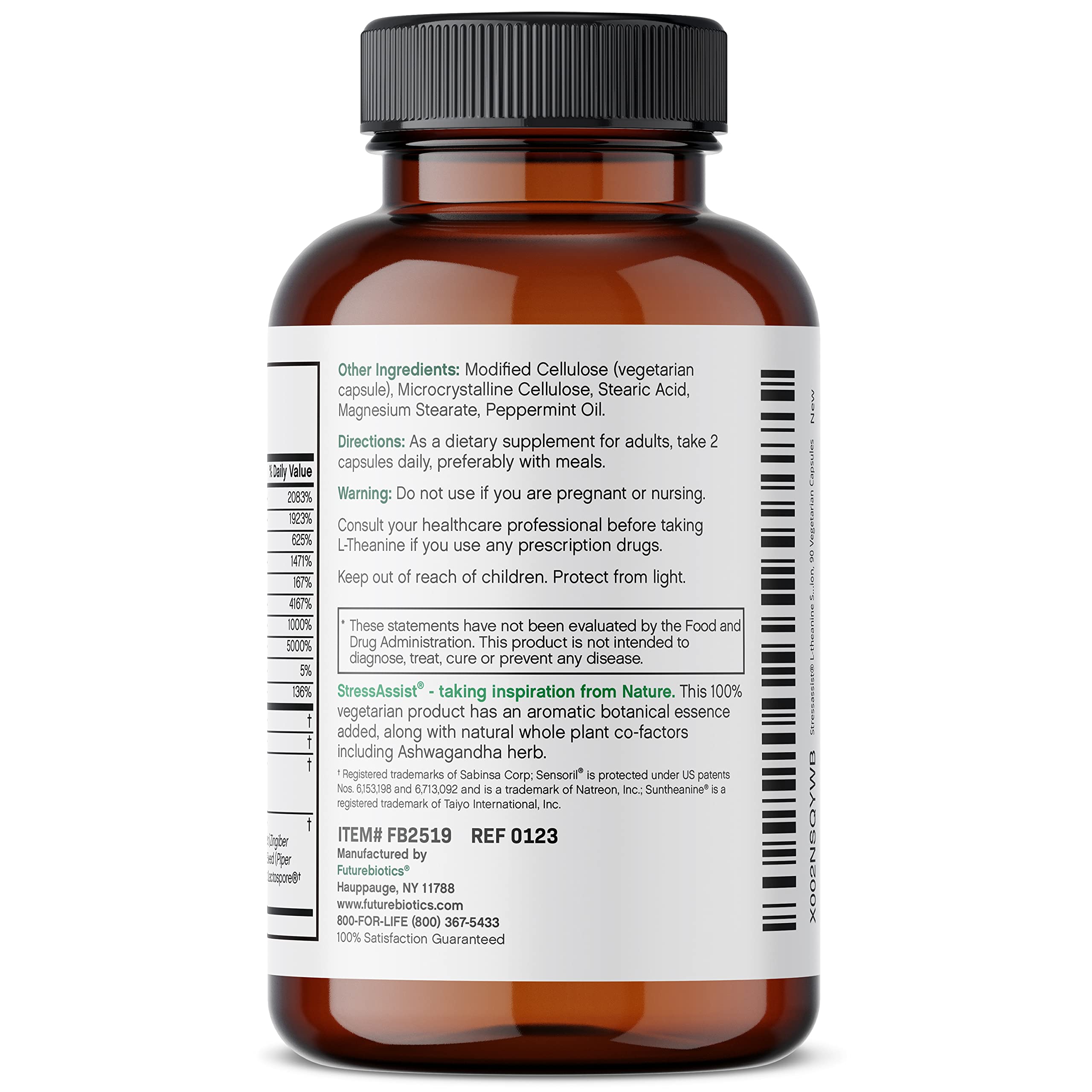 Foto 7 pulgar | Suplemento Futurebiotics Stressassist Con L-teanina Ashwagandha - Venta Internacional.