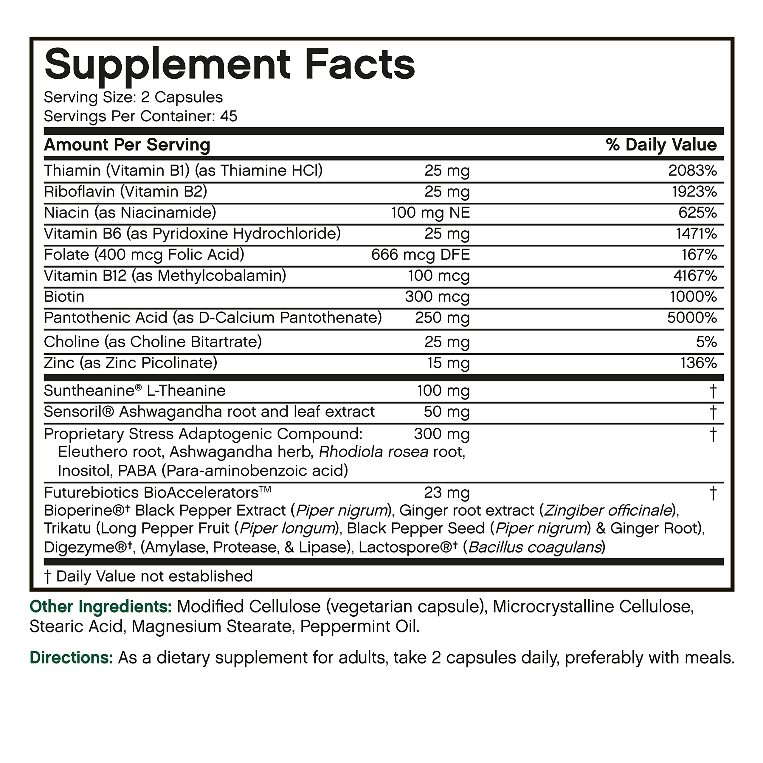 Foto 8 pulgar | Suplemento Futurebiotics Stressassist Con L-teanina Ashwagandha - Venta Internacional.