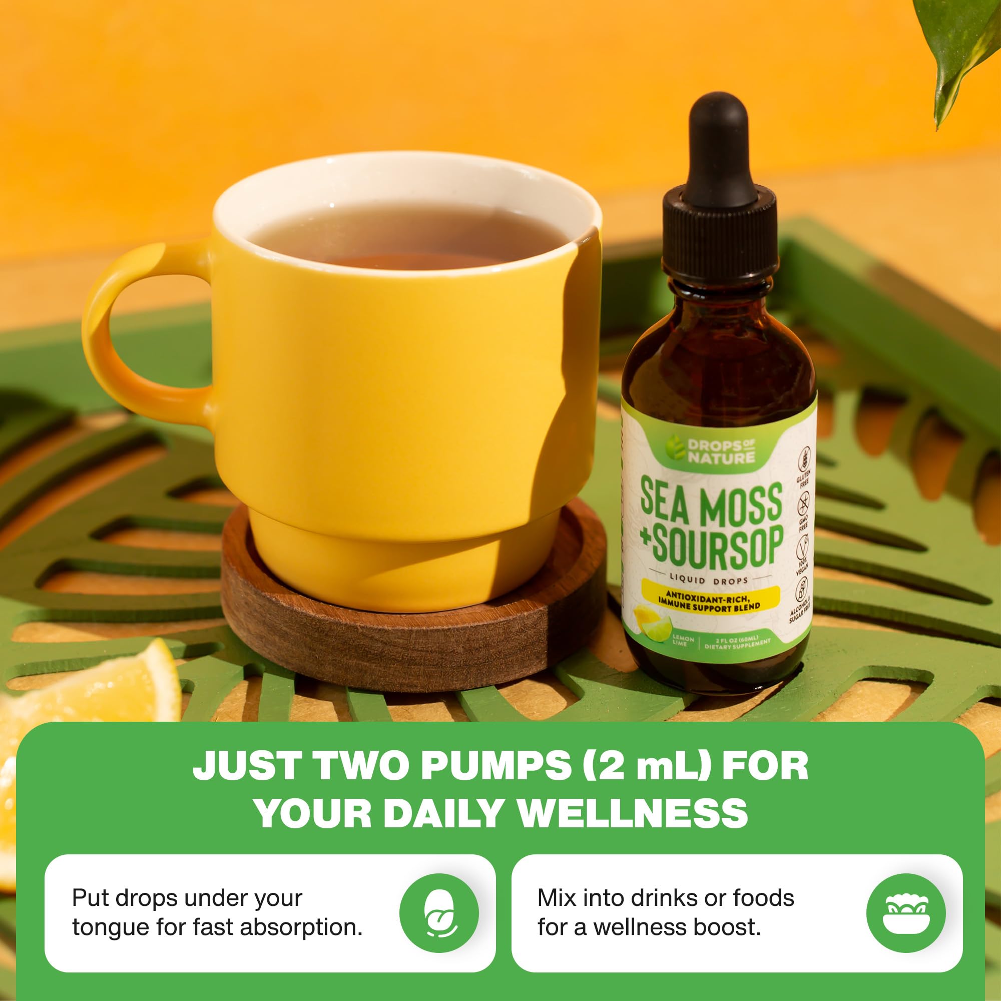 Foto 8 pulgar | Suplemento Drops Of Nature Irish Sea Moss & Guanábana 60 ml - Venta Internacional