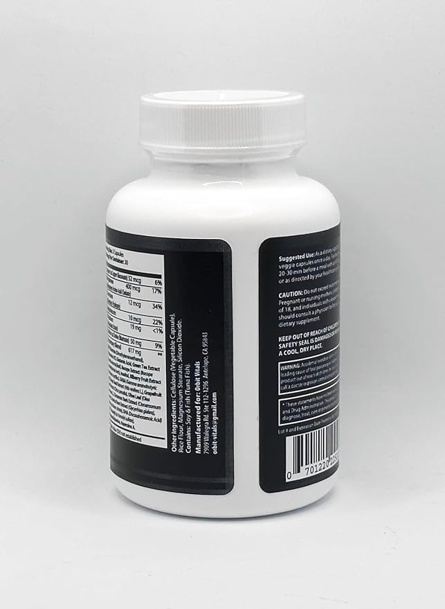 Foto 5 pulgar | Suplementos Orbit Vitals Neuro Supreme Brain Support 60 Cápsulas - Venta Internacional.