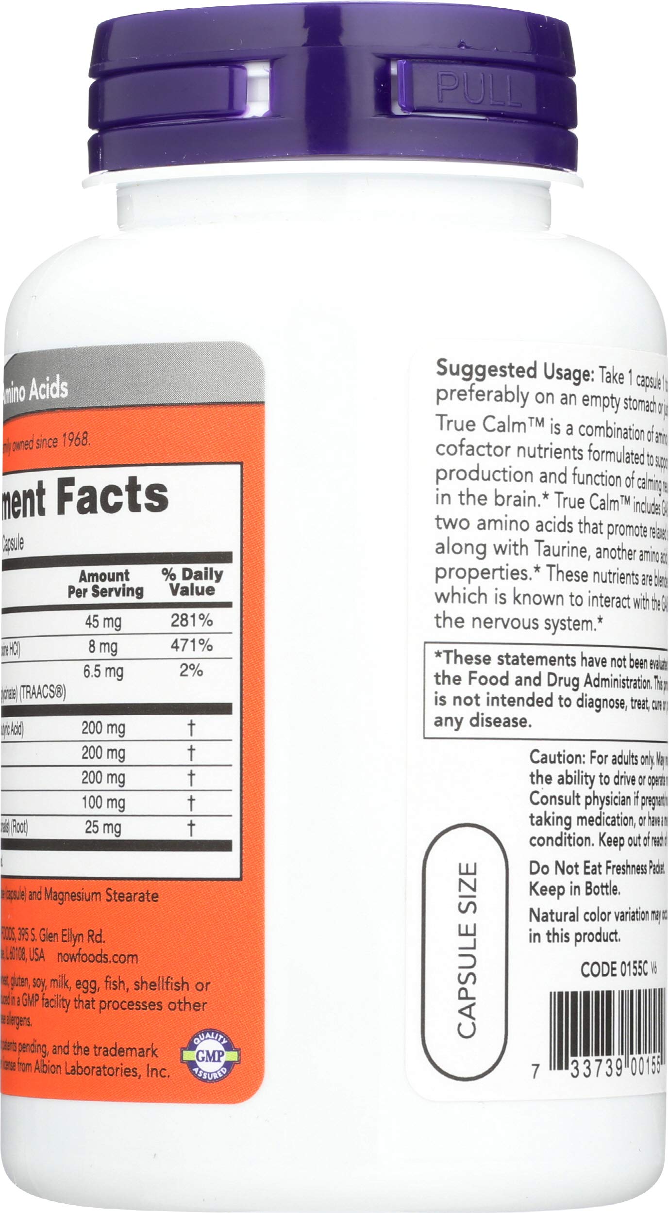 Foto 3 pulgar | Aminorelajante True Calm De Supplement Now Foods, 90 Cápsulas, 2 - Venta Internacional.