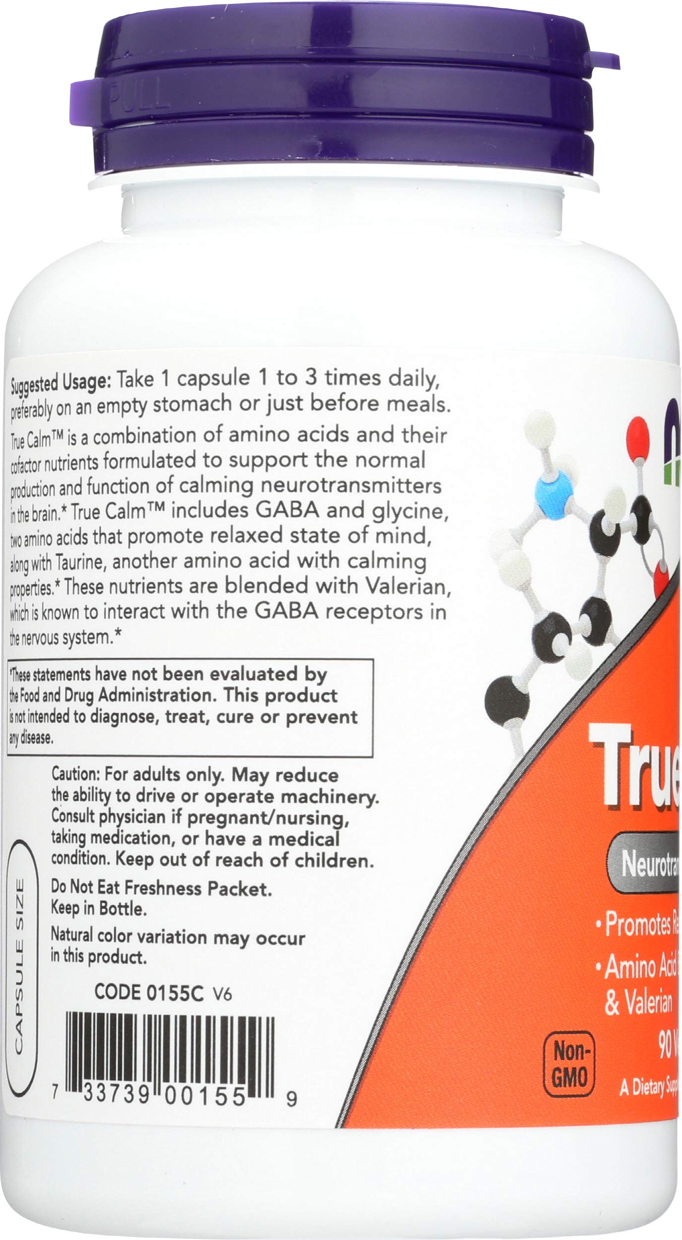 Foto 6 pulgar | Aminorelajante True Calm De Supplement Now Foods, 90 Cápsulas, 2 - Venta Internacional.