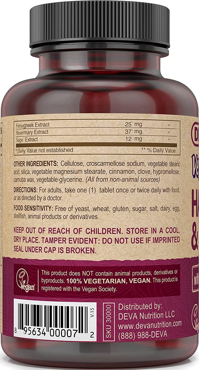 Foto 2 | Suplemento Deva Vegan Para Cabello, Uñas Y Piel Con Biotina, 90 Tabletas - Venta Internacional.