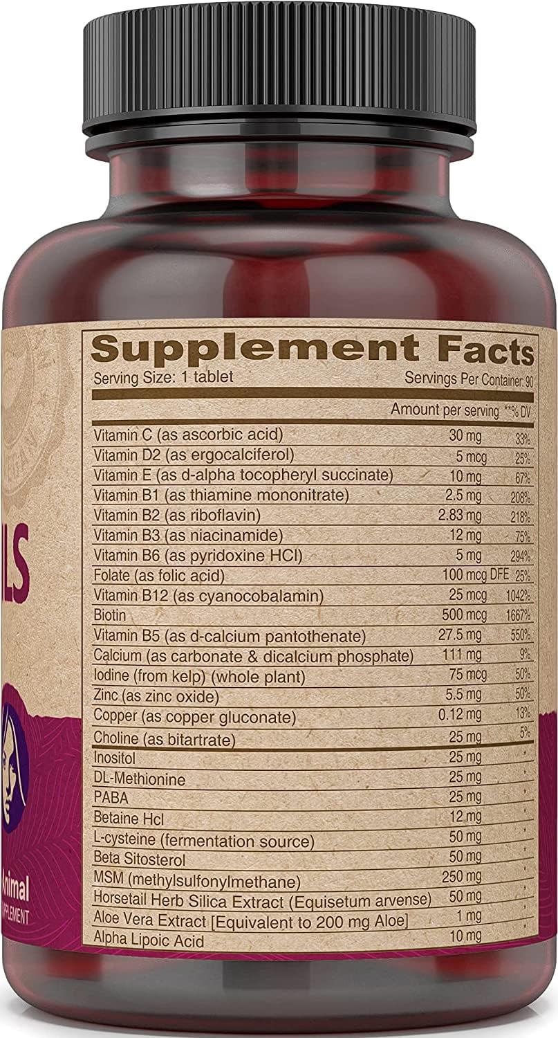 Foto 4 pulgar | Suplemento Deva Vegan Para Cabello, Uñas Y Piel Con Biotina, 90 Tabletas - Venta Internacional.