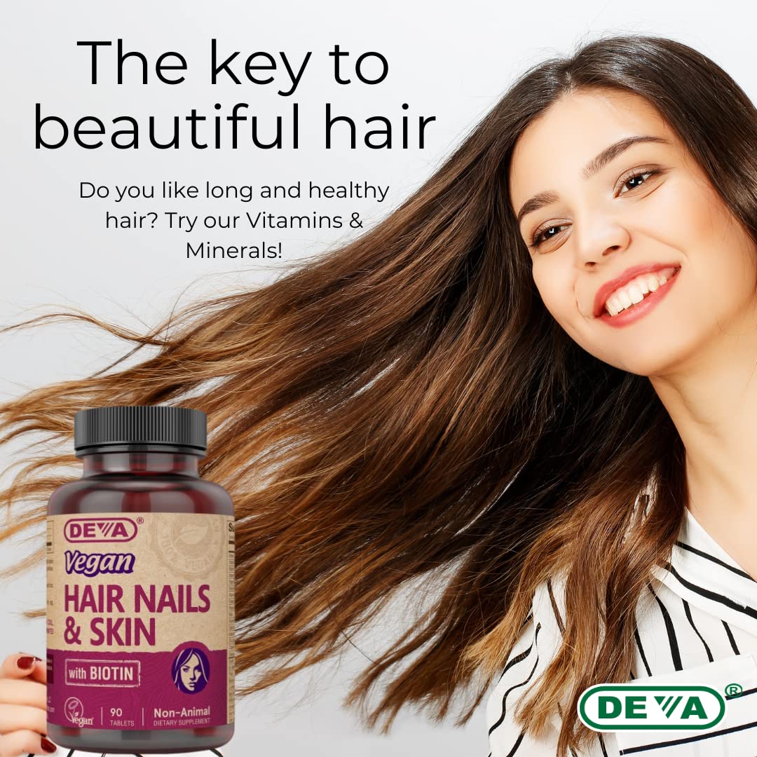 Foto 8 pulgar | Suplemento Deva Vegan Para Cabello, Uñas Y Piel Con Biotina, 90 Tabletas - Venta Internacional.