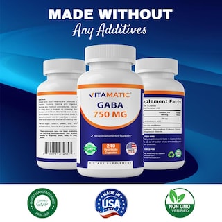 Foto 5 | Suplemento Vitamático De Gaba (ácido Gamma Aminobutírico) 750 Mg - Venta Internacional.