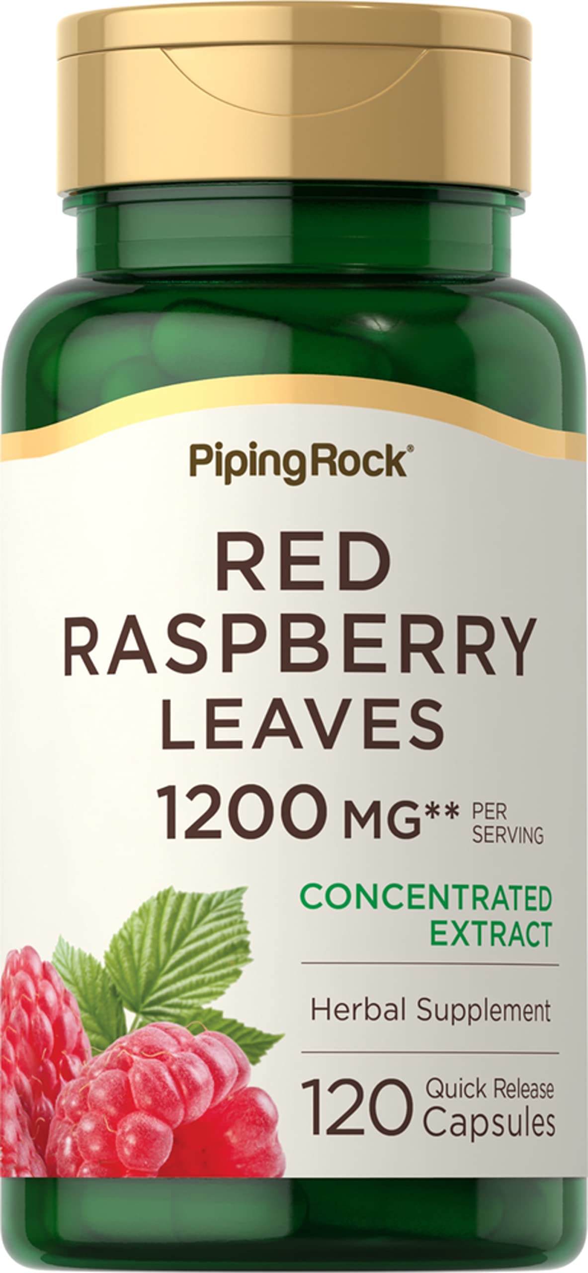 Foto 2 pulgar | Suplemento Piping Rock Red Raspberry Leaf 1200 Mg 120 Píldoras - Venta Internacional.