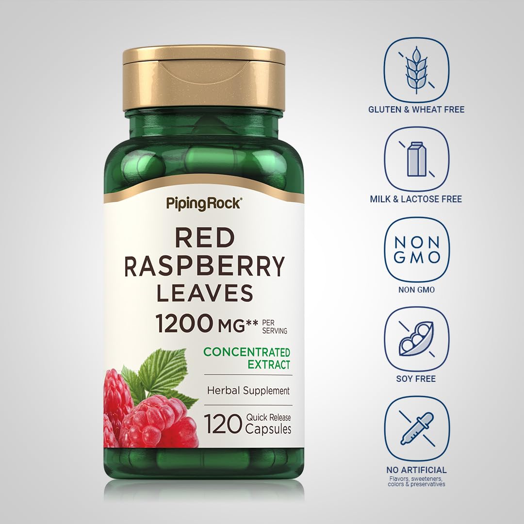 Foto 4 pulgar | Suplemento Piping Rock Red Raspberry Leaf 1200 Mg 120 Píldoras - Venta Internacional.