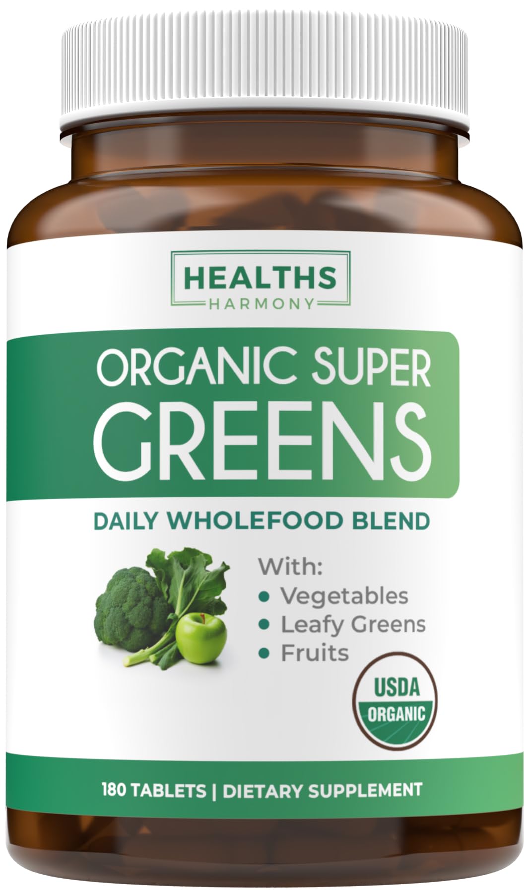 Foto 1 | Polvo De Verduras Orgánicas Harmony De Supplement Healths, 180 Tabletas - Venta Internacional.