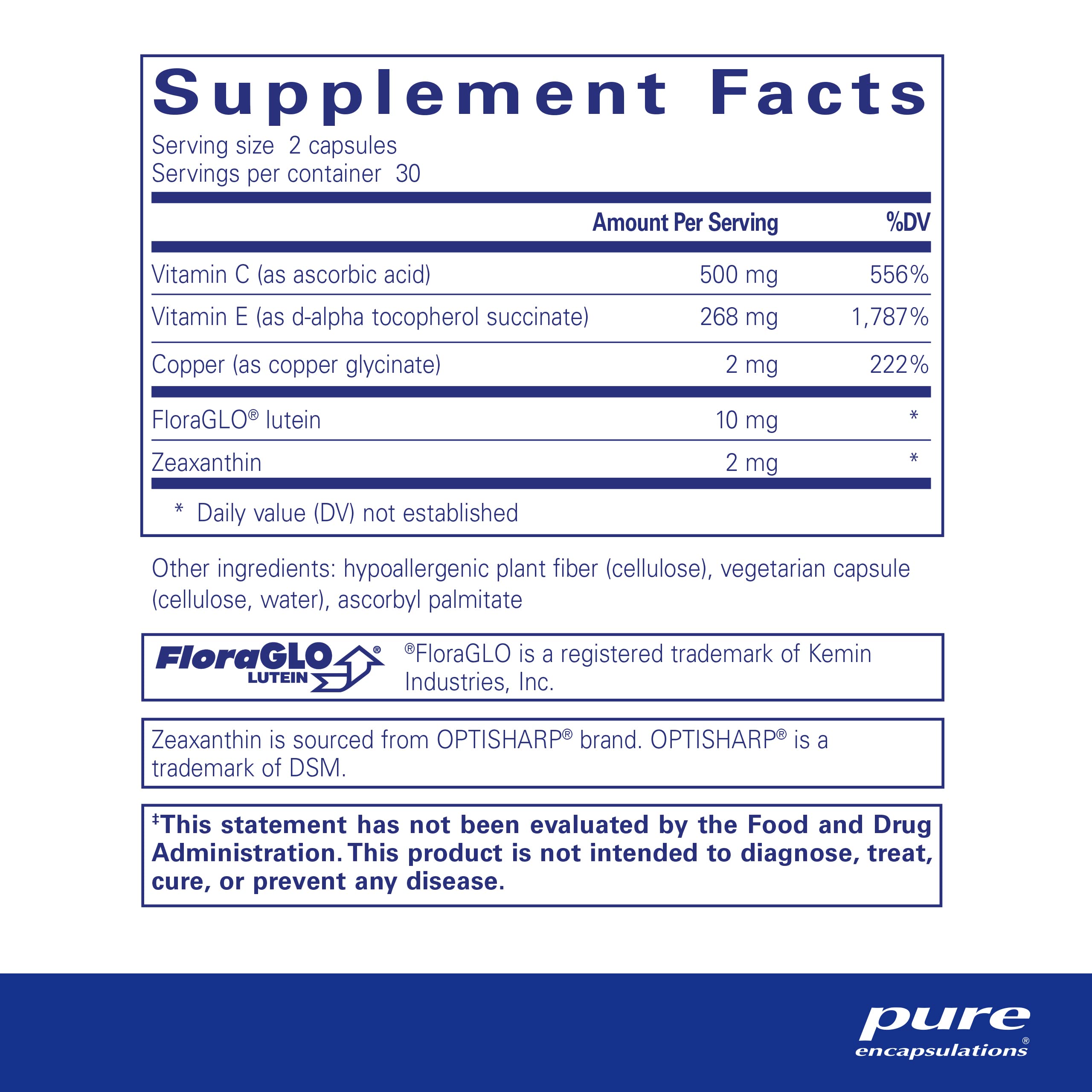 Foto 3 pulgar | Suplemento Pure Encapsulations Eyeprotect Basics 60 Cápsulas - Venta Internacional.