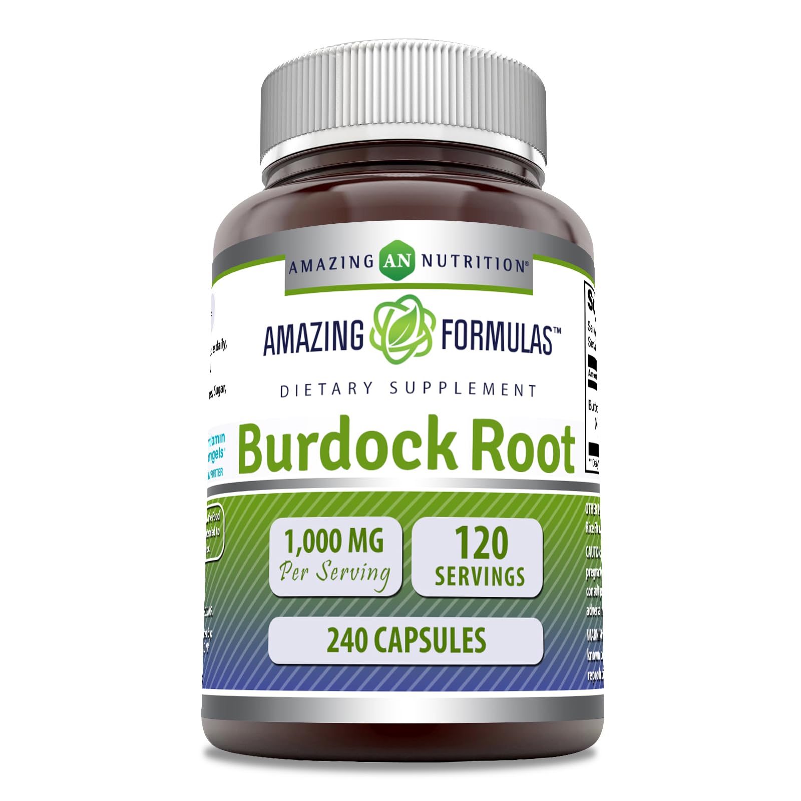Suplemento Amazing Formulas Con Raíz De Bardana, 1000 Mg, 240 Cápsulas - Venta Internacional.