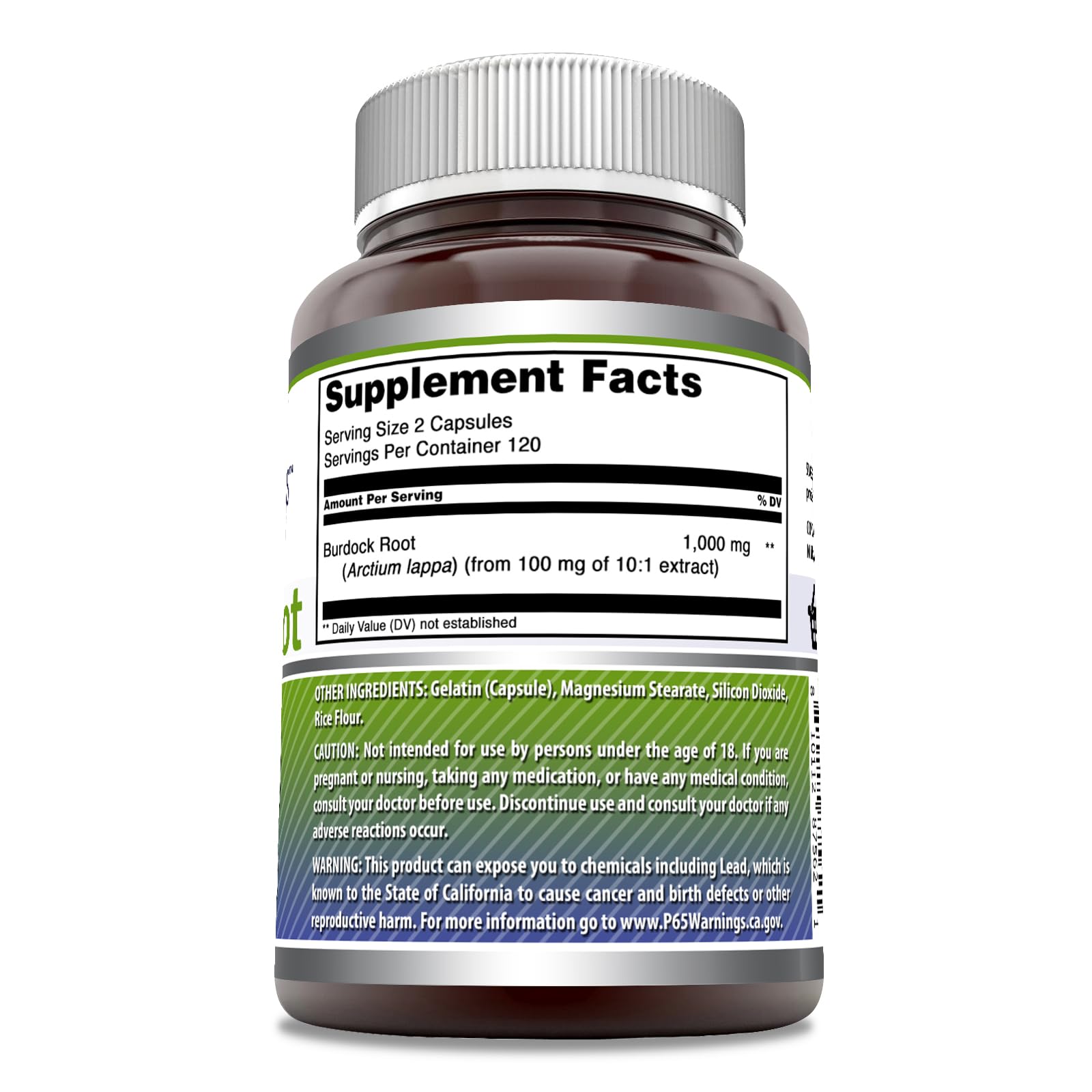 Foto 3 pulgar | Suplemento Amazing Formulas Con Raíz De Bardana, 1000 Mg, 240 Cápsulas - Venta Internacional.