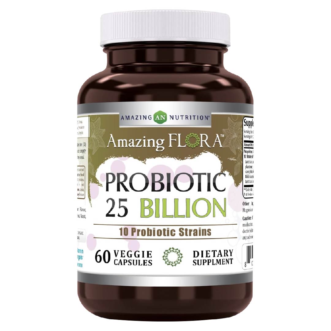 Amazing Formulas Flora Probiotic 25 Billiones Flora Intestinal 60 Cápsulas