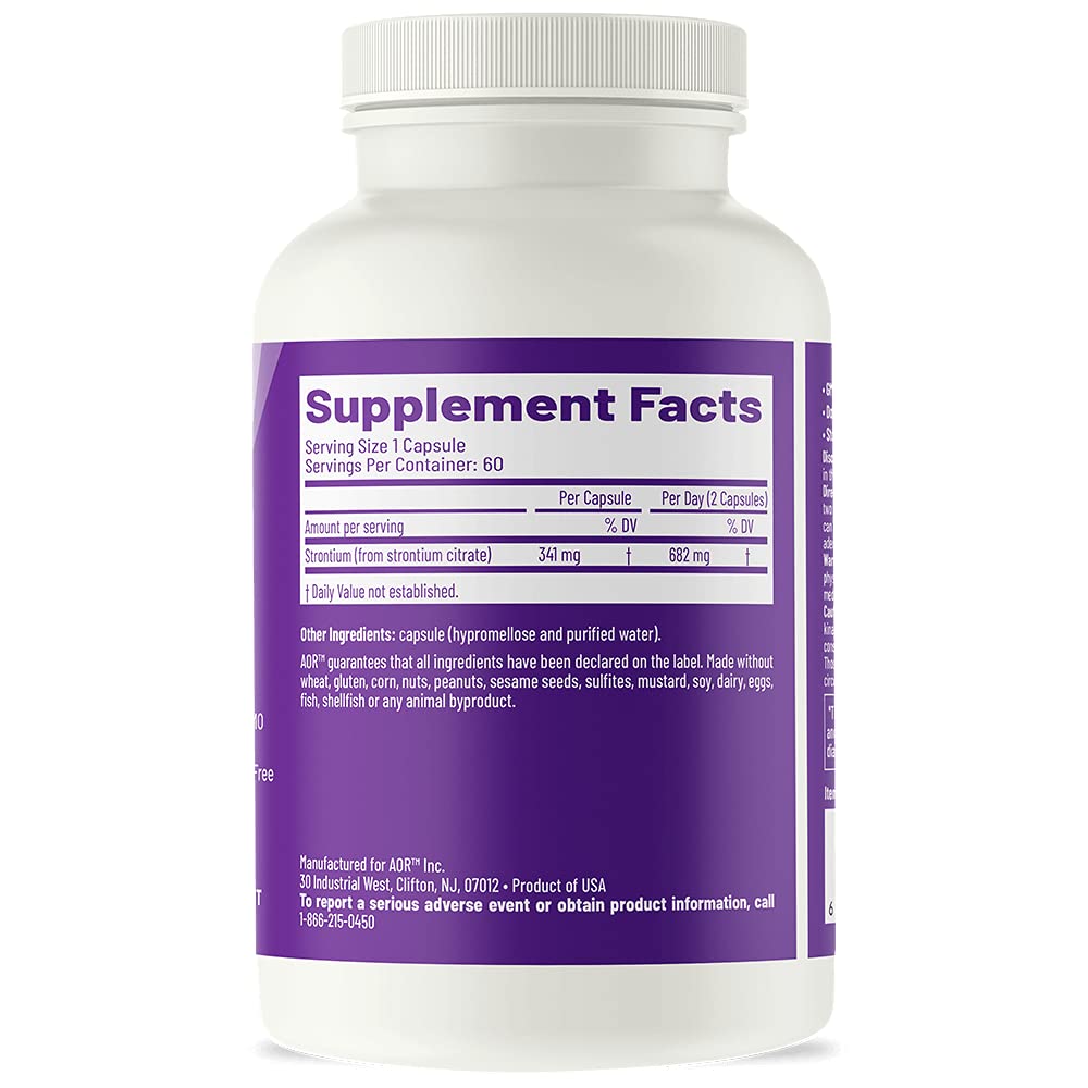 Foto 4 pulgar | Suplemento Aor Strontium Support Ii Bone Health 60 Cápsulas - Venta Internacional.
