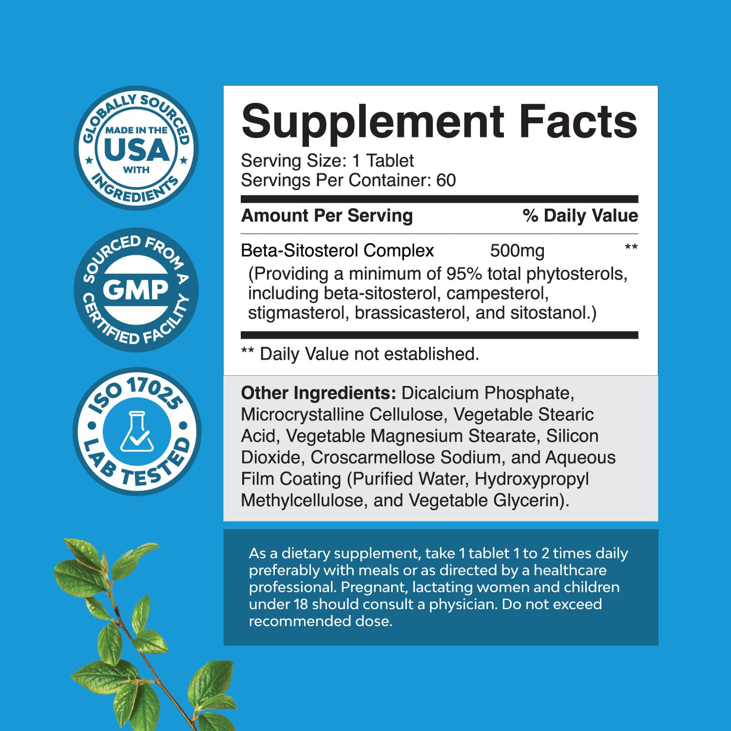 Foto 3 pulgar | Complement Natures Craft Plant Steroles Complex 500 Mg - Venta Internacional.