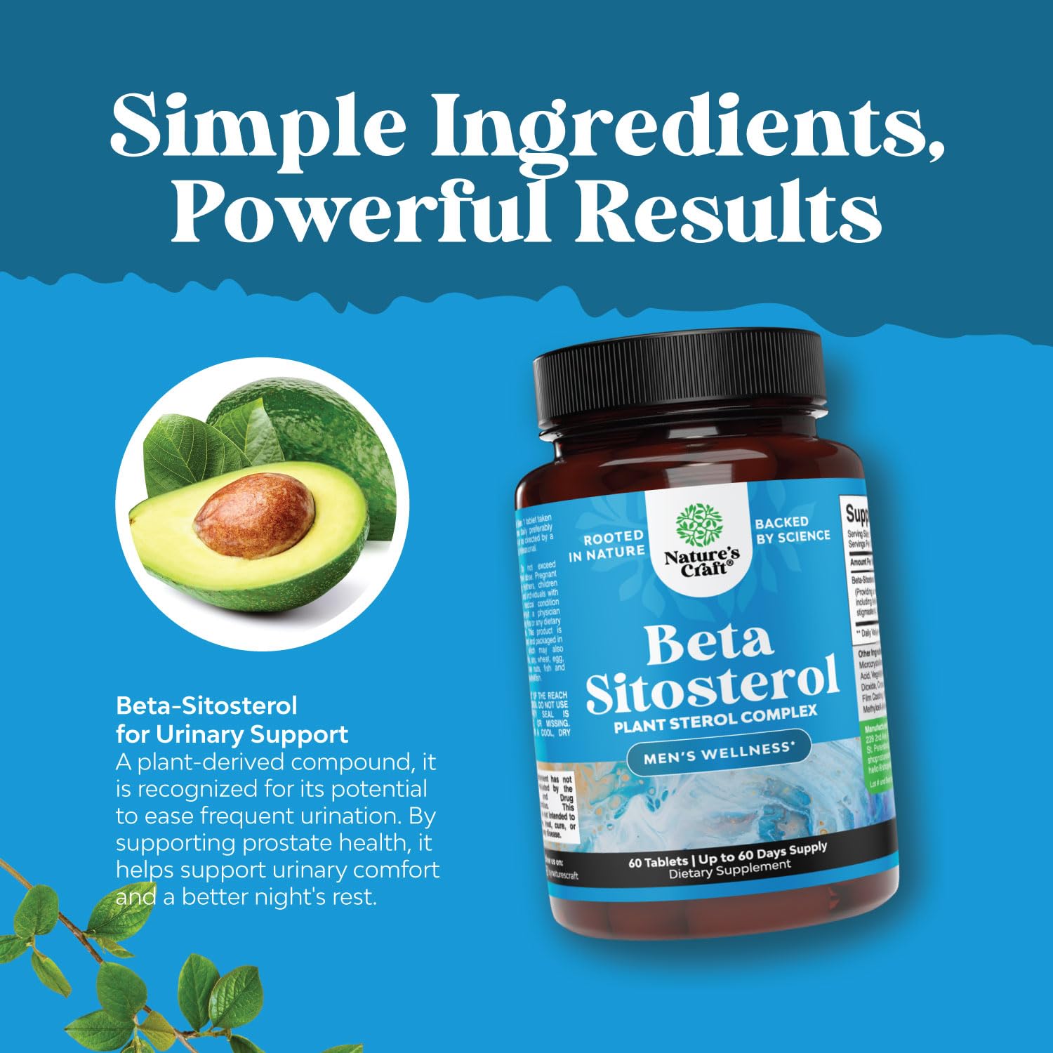 Foto 5 pulgar | Complement Natures Craft Plant Steroles Complex 500 Mg - Venta Internacional.