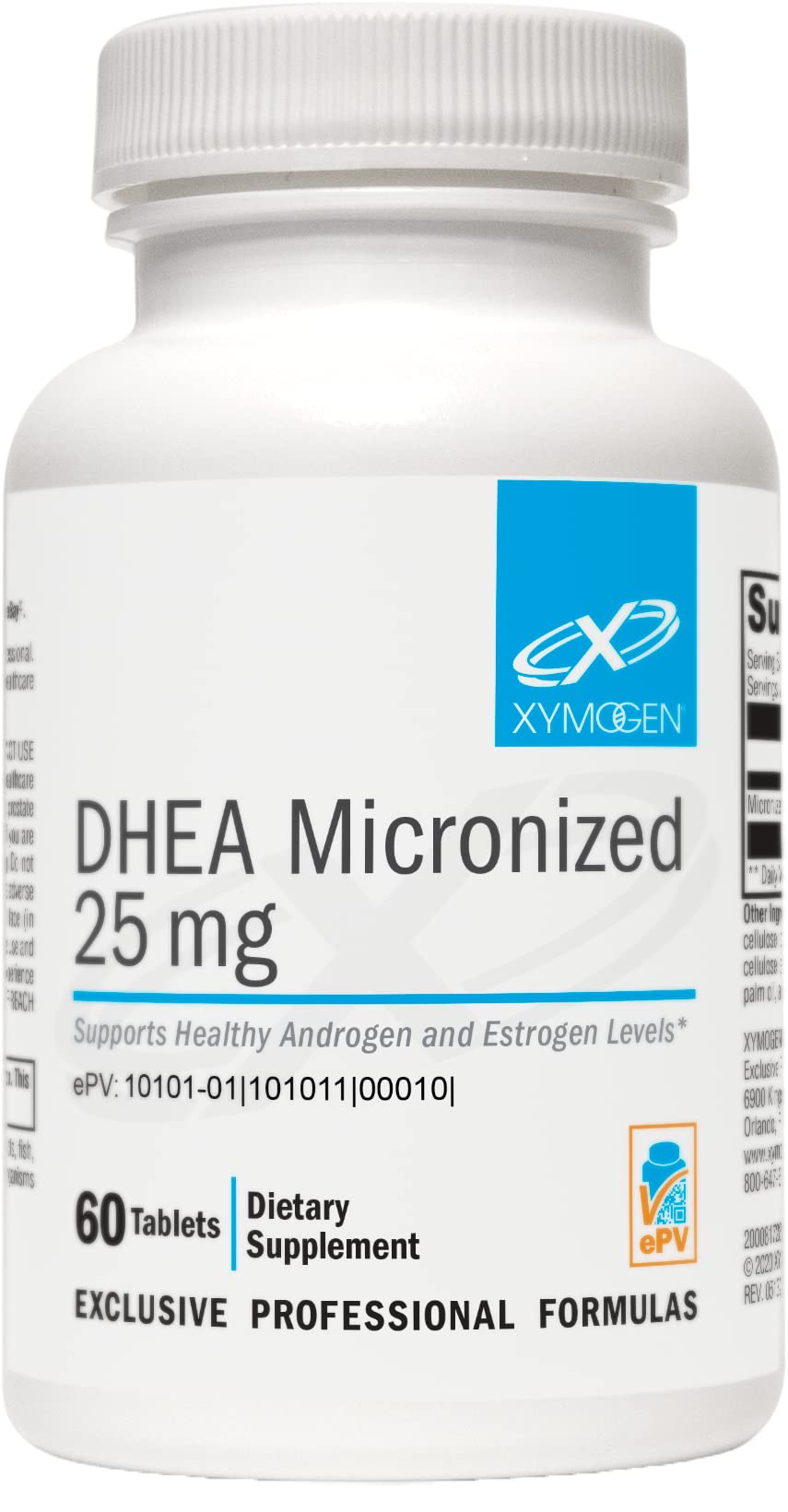 Foto 2 pulgar | Suplemento Xymogen Dhea 25 Mg Micronizado Para Mujeres Y Hombres 60 Tabletas - Venta Internacional.