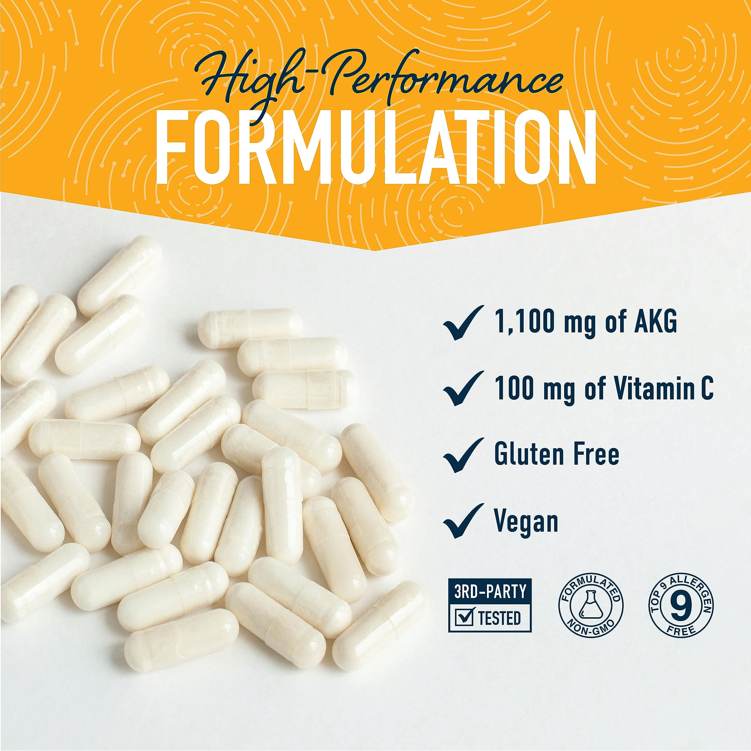 Foto 4 pulgar | Suplemento Smnutrition Akg 1.100 Mg/porción 180 Cápsulas - Venta Internacional.