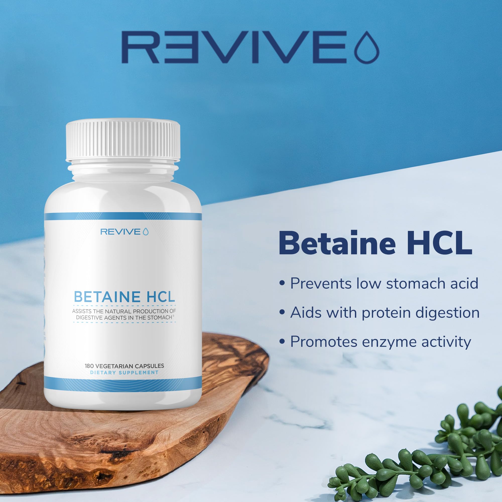 Foto 4 pulgar | Suplemento Revive Md Betaine Hcl Con Pepsina 180 Cápsulas - Venta Internacional.