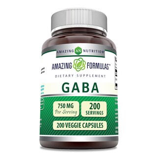 Foto 1 | Suplemento Amazing Formulas, Gaba, 750 Mg, Cápsulas Vegetarianas, 200 Unidades - Venta Internacional.