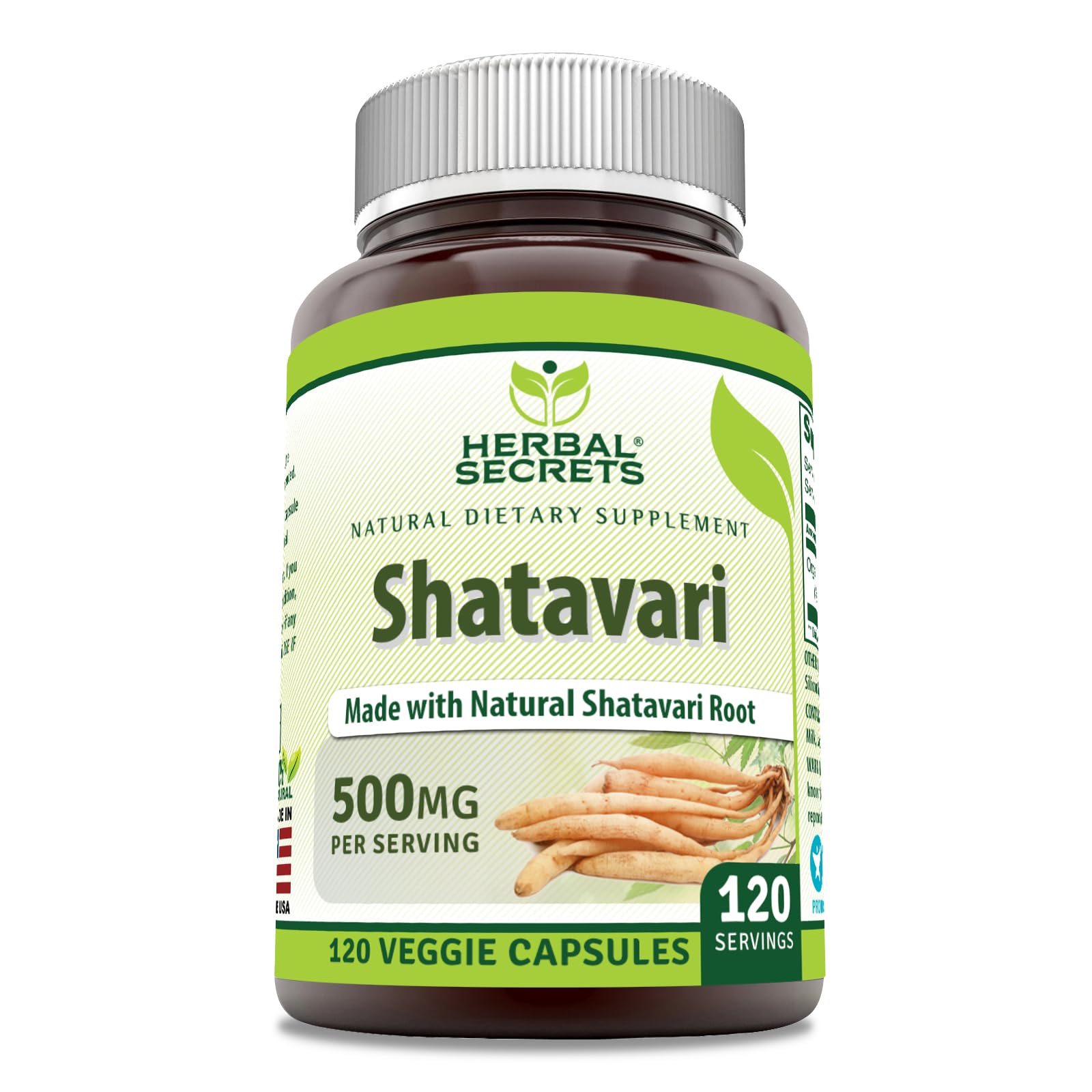 Foto 2 pulgar | Suplemento Herbal Secrets Shatavari 500 Mg 120 Cápsulas Vegetarianas - Venta Internacional.