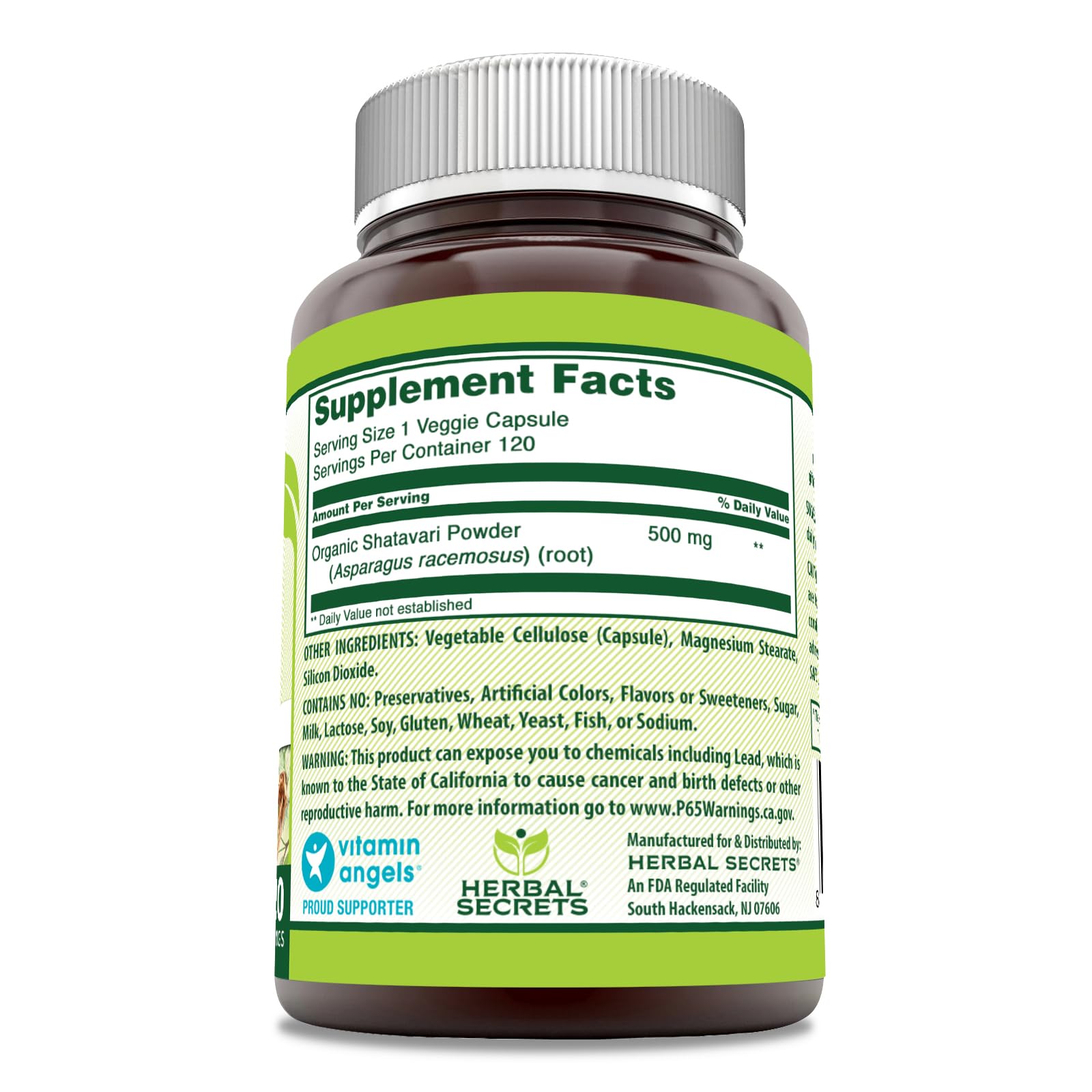 Foto 4 pulgar | Suplemento Herbal Secrets Shatavari 500 Mg 120 Cápsulas Vegetarianas - Venta Internacional.