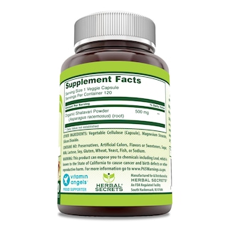 Foto 3 | Suplemento Herbal Secrets Shatavari 500 Mg 120 Cápsulas Vegetarianas - Venta Internacional.