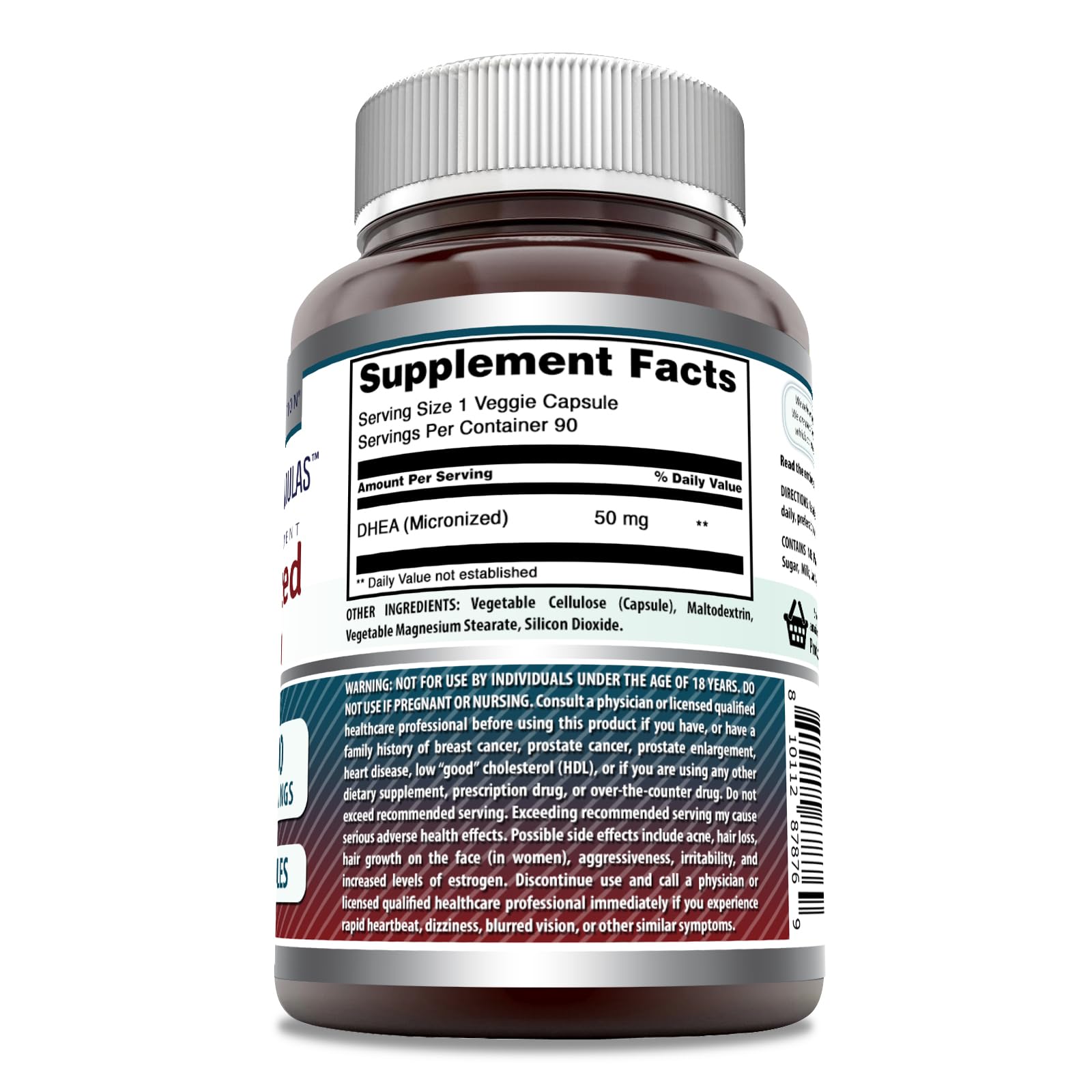 Foto 3 pulgar | Suplemento Amazing Formulas Con Dhea Micronizada, 50 Mg, 90 Cápsulas - Venta Internacional.