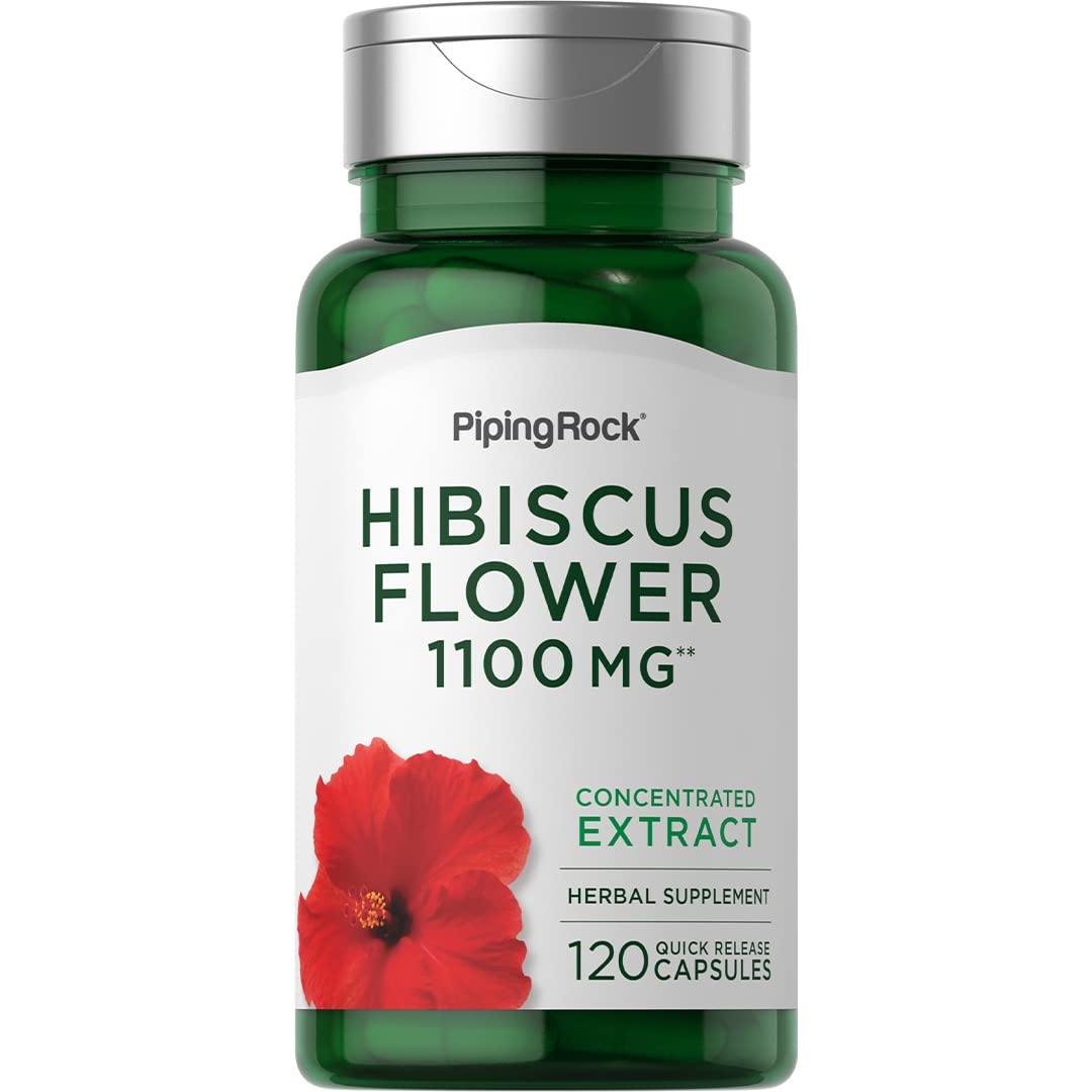 Foto 2 pulgar | Suplemento Piping Rock Hibiscus Flowers 1100 Mg 120 Cápsulas - Venta Internacional.