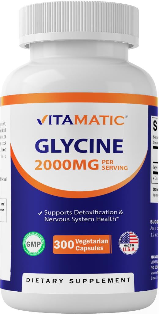 Foto 2 pulgar | Suplemento Vitamático De Glicina 2000 Mg 300 Cápsulas - Venta Internacional.