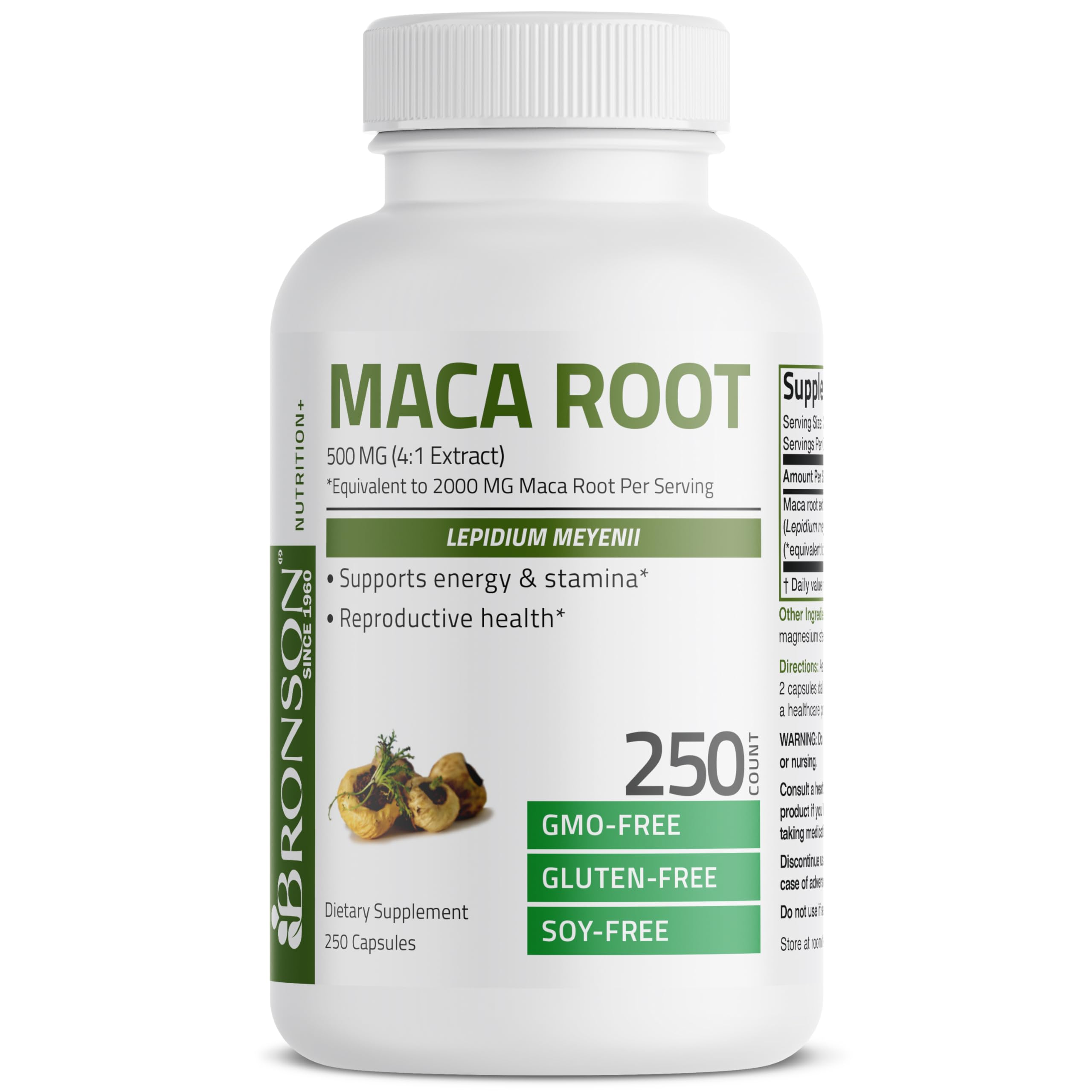 Foto 4 pulgar | Suplemento Bronson Maca Root 250 Cápsulas - Venta Internacional