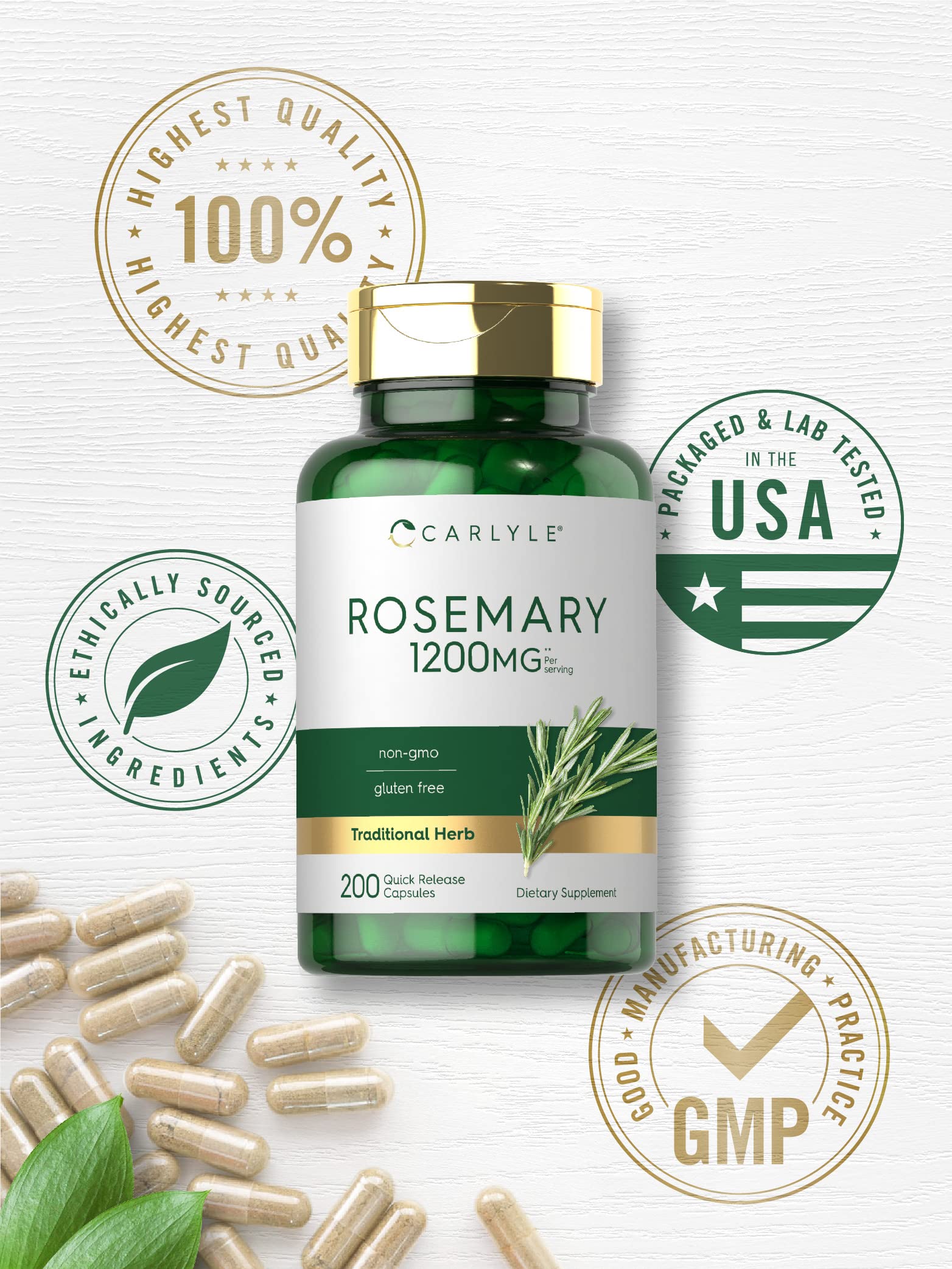 Foto 6 pulgar | Suplemento Carlyle Rosemary, Cápsulas De 1200 Mg, 200 Unidades - Venta Internacional.