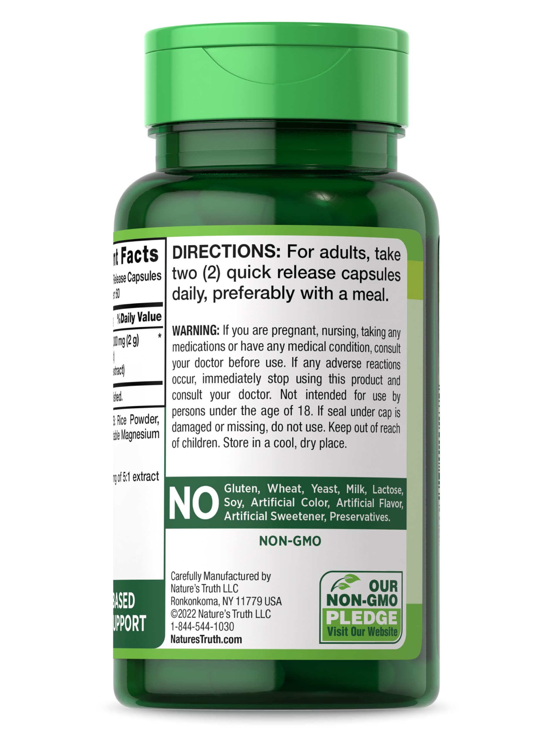 Foto 6 pulgar | Suplemento Nature's Truth Rhodiola Rosea 2000 Mg 120 Cápsulas - Venta Internacional.